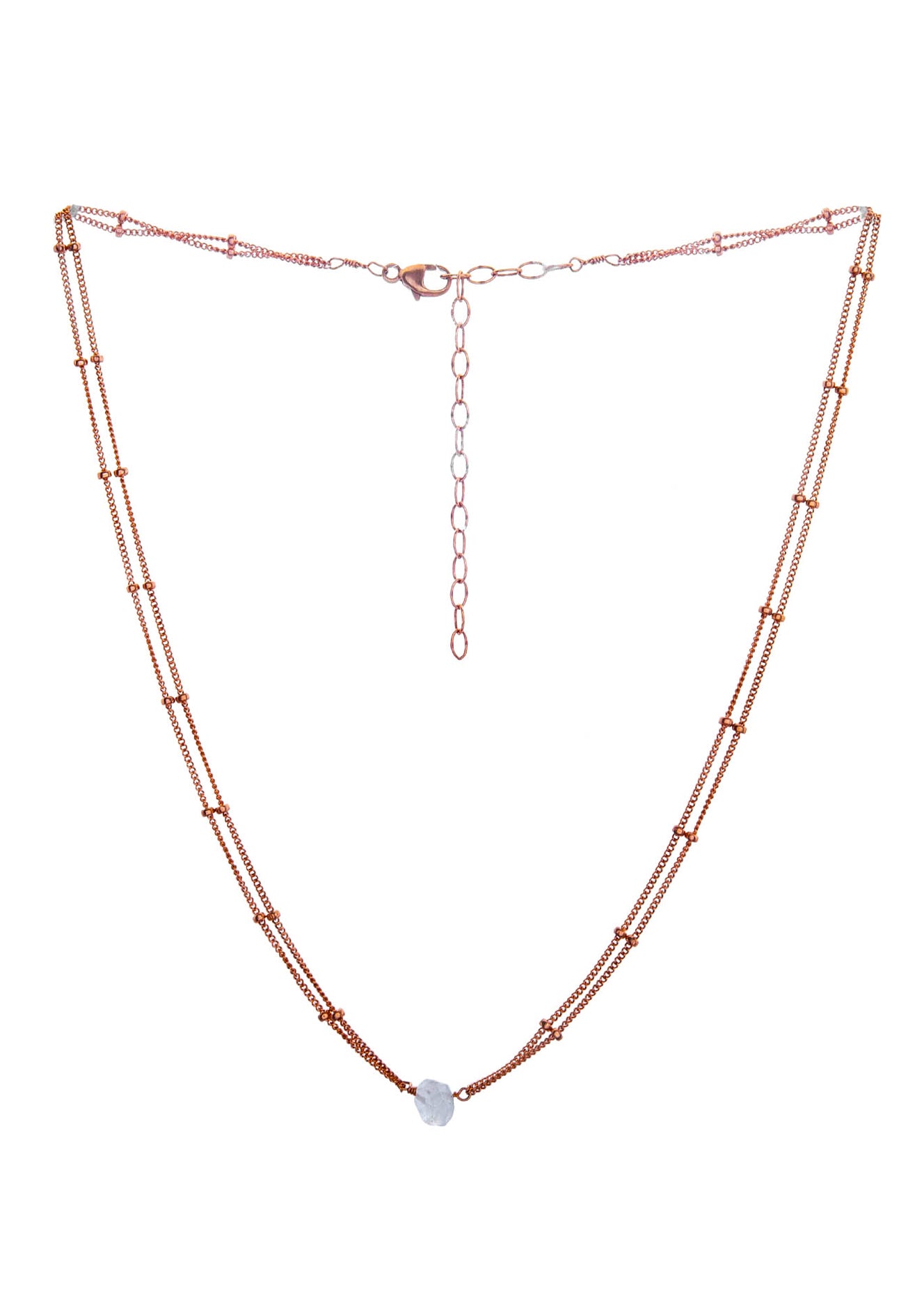 Don't Worry Baby Necklace rose gold Ashley Carson tarnish free bridal jewelry gifts ashleycarsondesigns.com