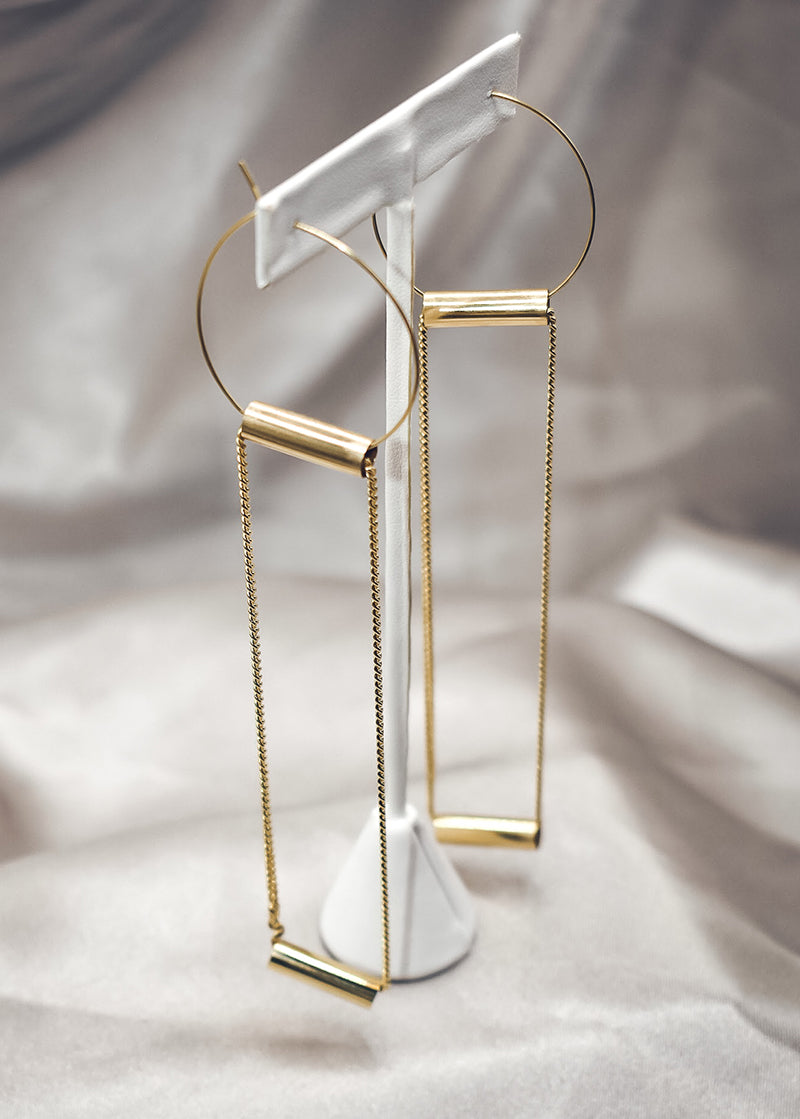 High & Low Earrings Ashley Carson New York Paris Fashion Week runway ashleycarsondesigns.com