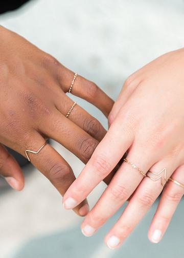 “Loverboy” Minimalist Chevron Ring – 14k Gold-Filled Stacking Band