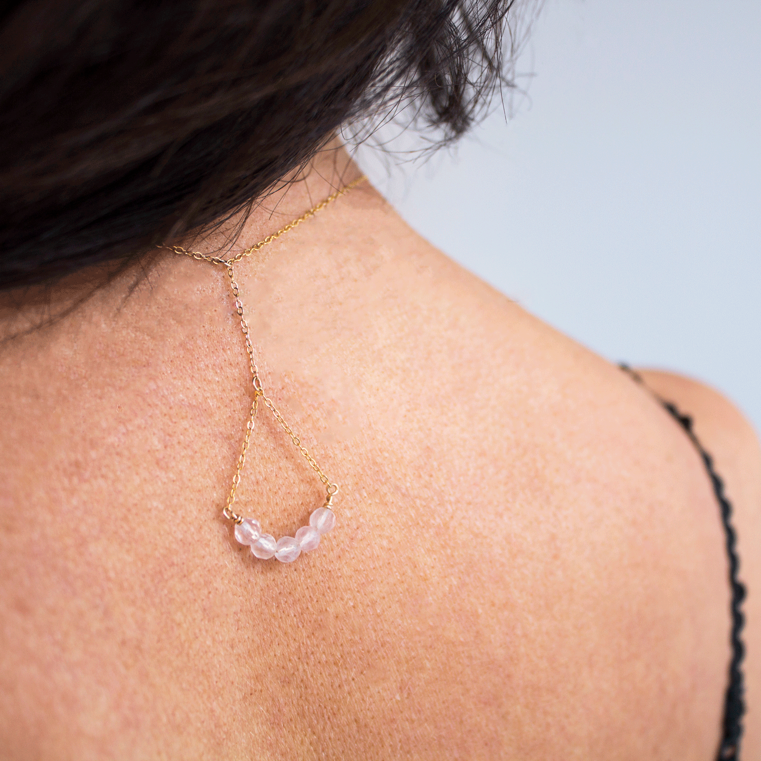 Angela Reversible Necklace Ashley Carson bridal jewelry ashleycarsondesigns.com