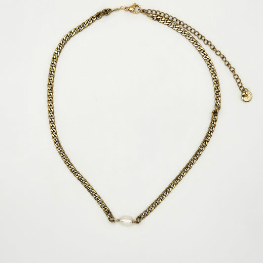 Gilded Current Pearl Collar