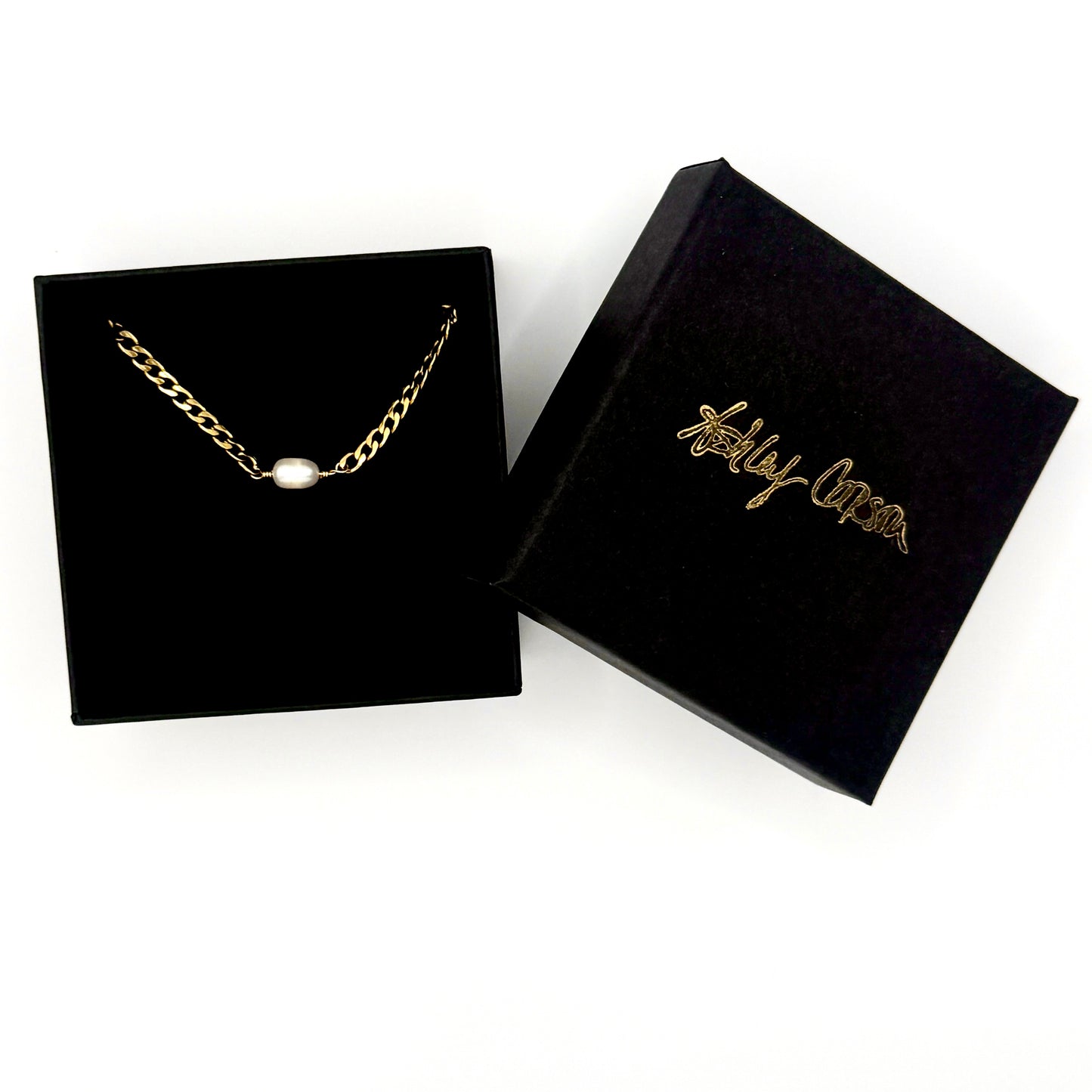 Gilded Current Pearl Collar