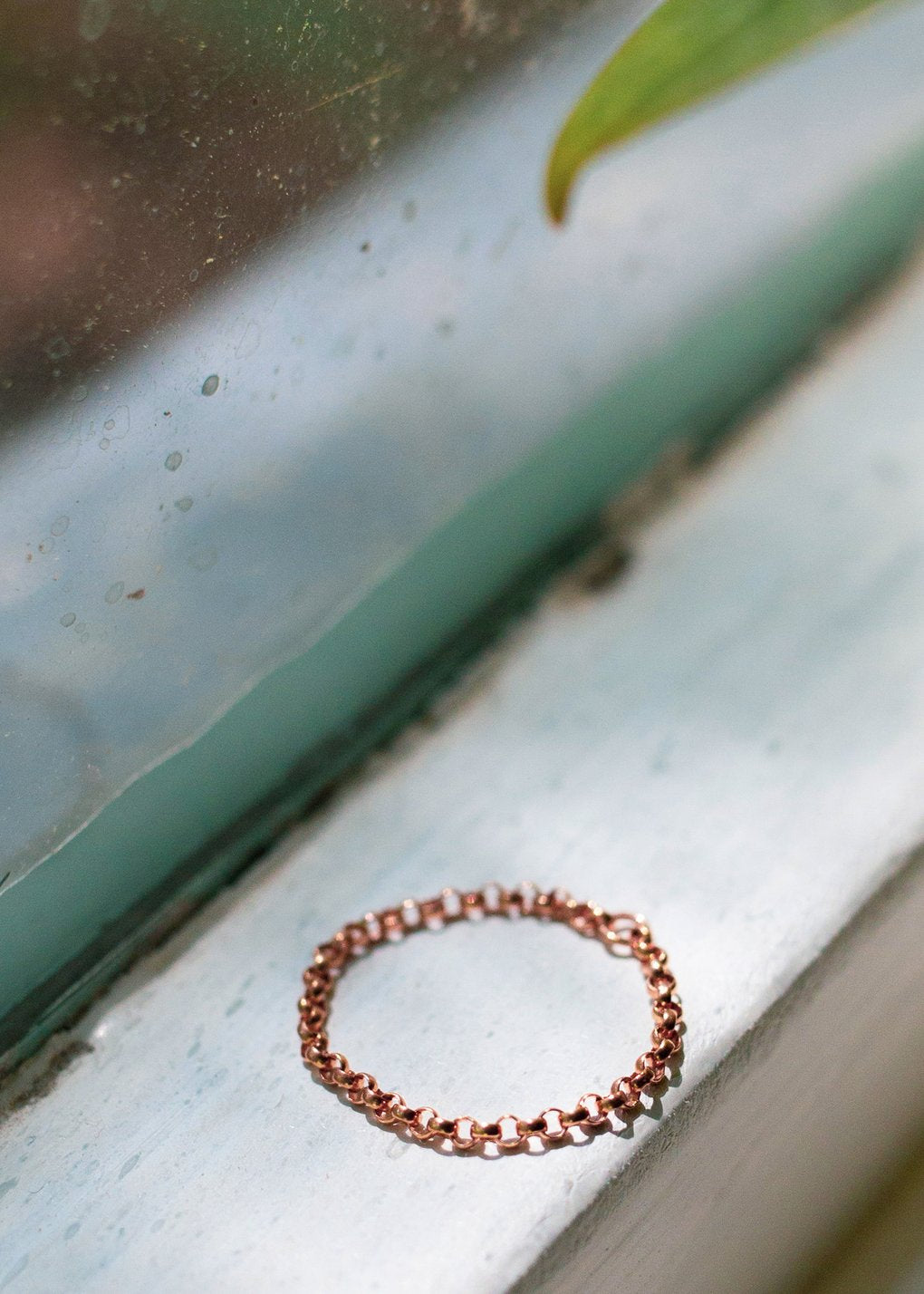 Disparate Youth Chain Ring in 14k Rose Gold